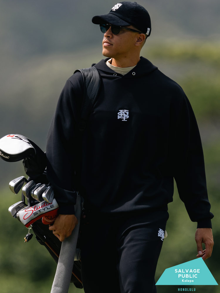 プルオーバー パーカー GOLF ロゴ刺繍 ダブルニット L-LL メンズ 男性