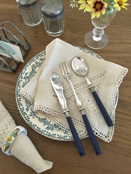 イギリスデザートシルバーカトラリー3本セットはかわいいアンティーク