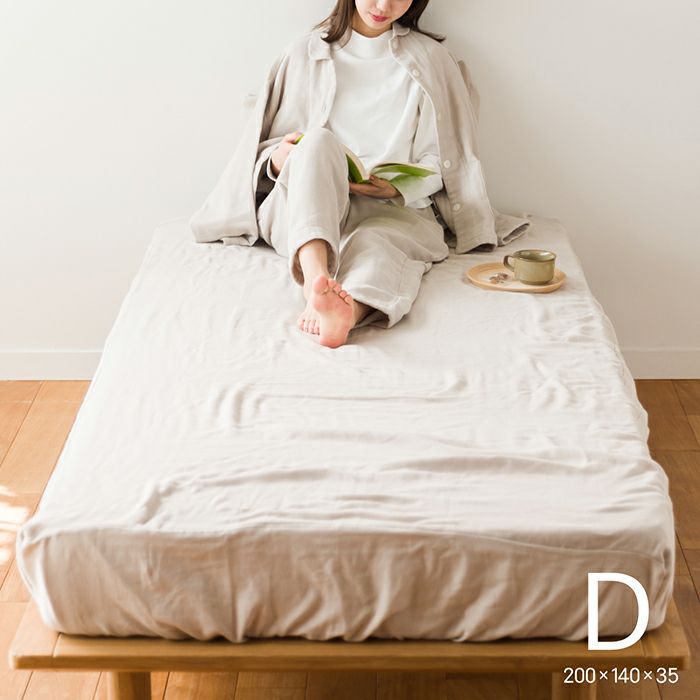 クムコ 和さらし4重ガーゼ ボックスシーツ (セミダブル) | おもてなし