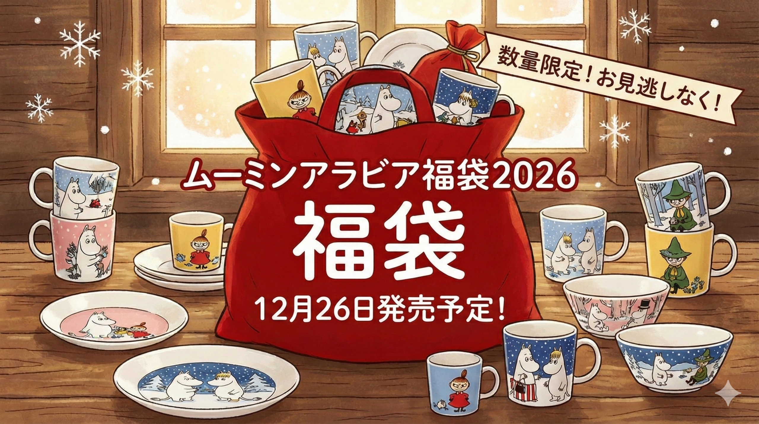 ムーミンアラビア福袋2026】12月26日発売！中身ネタバレ(マグ/プレート