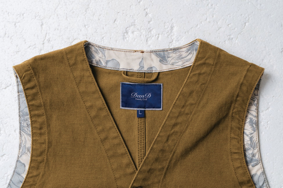 SOWA 桑和 DanD 1472-06 ヴィンテージ加工 ストレッチデニム ベスト