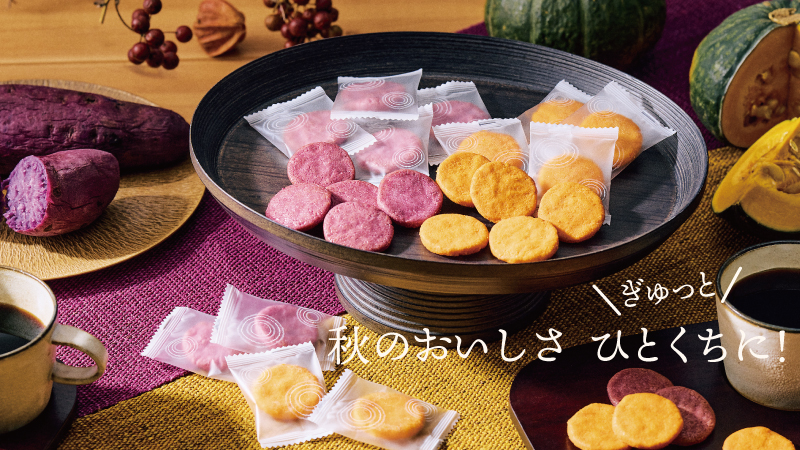 残りわずか】【秋の限定品】秋の味覚かぼちゃチーズ 100g入り | 煎餅