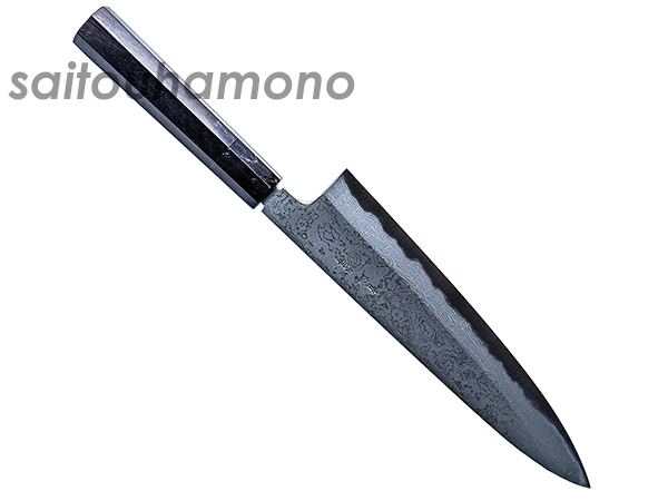 唐津厚広青一鋼割込ダマスカス和牛刀の通販「サイトウ刃物店」