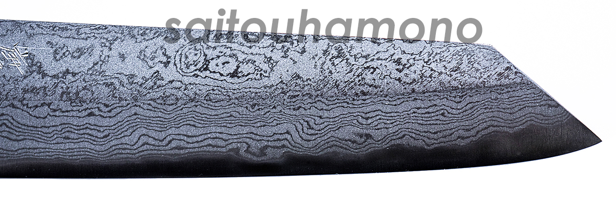 唐津厚広青一鋼割込ダマスカス和牛刀の通販「サイトウ刃物店」