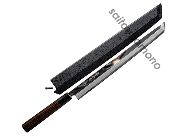 堺孝行銀三鋼鏡面黒丹八角柄和包丁の通販「サイトウ刃物店」