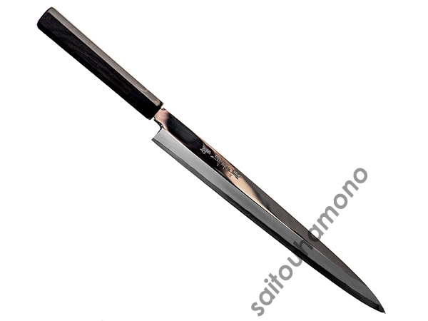 堺孝行銀三鋼鏡面黒丹八角柄和包丁の通販「サイトウ刃物店」