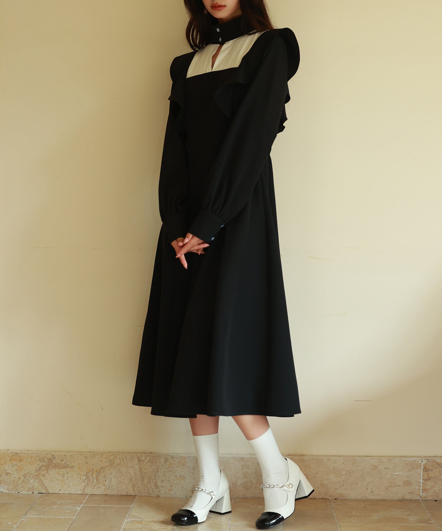 ビッグフリルAラインワンピースsdp0129 ブラック – [公式]SAISON DE