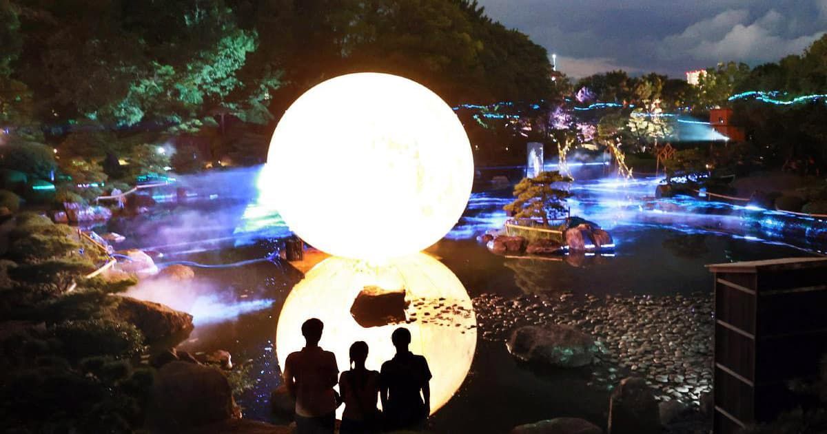 宙ーSORAー」 大濠公園の日本庭園で光のイベント開催中 | ニュース