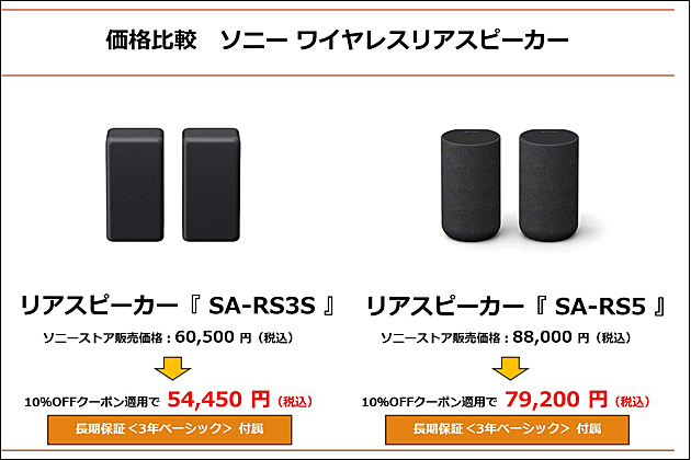 どっちがベスト? ワイヤレスリアスピーカー SA-RS3S・SA-RS5 徹底比較