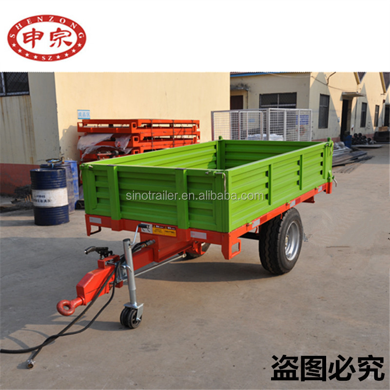 新型 2トン シングルアクスル 農業用トラクター ダンプトレーラー