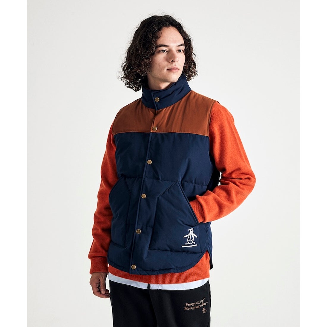 penguin BY MUNSINGWEAR バイカラーバディングベスト -ファッション