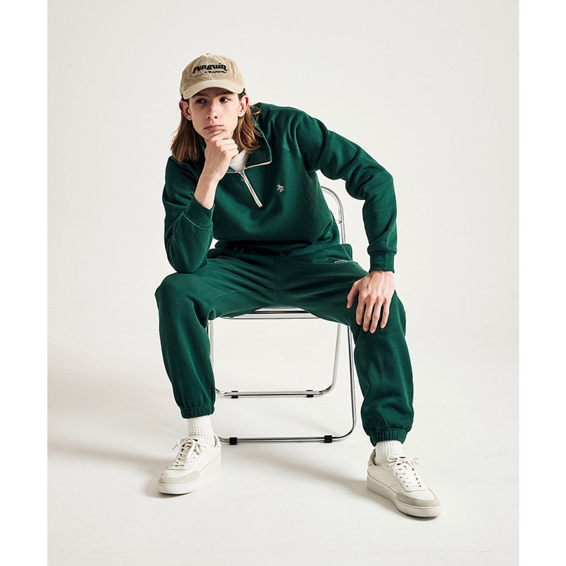 penguin BY MUNSINGWEAR ハーフジップ スウェットシャツ -デサント