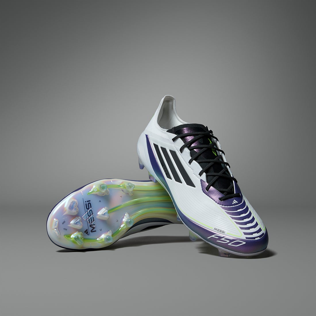 adidas アディダス F50 MESSI ELITE FG(ホワイト×ブラック×パープル