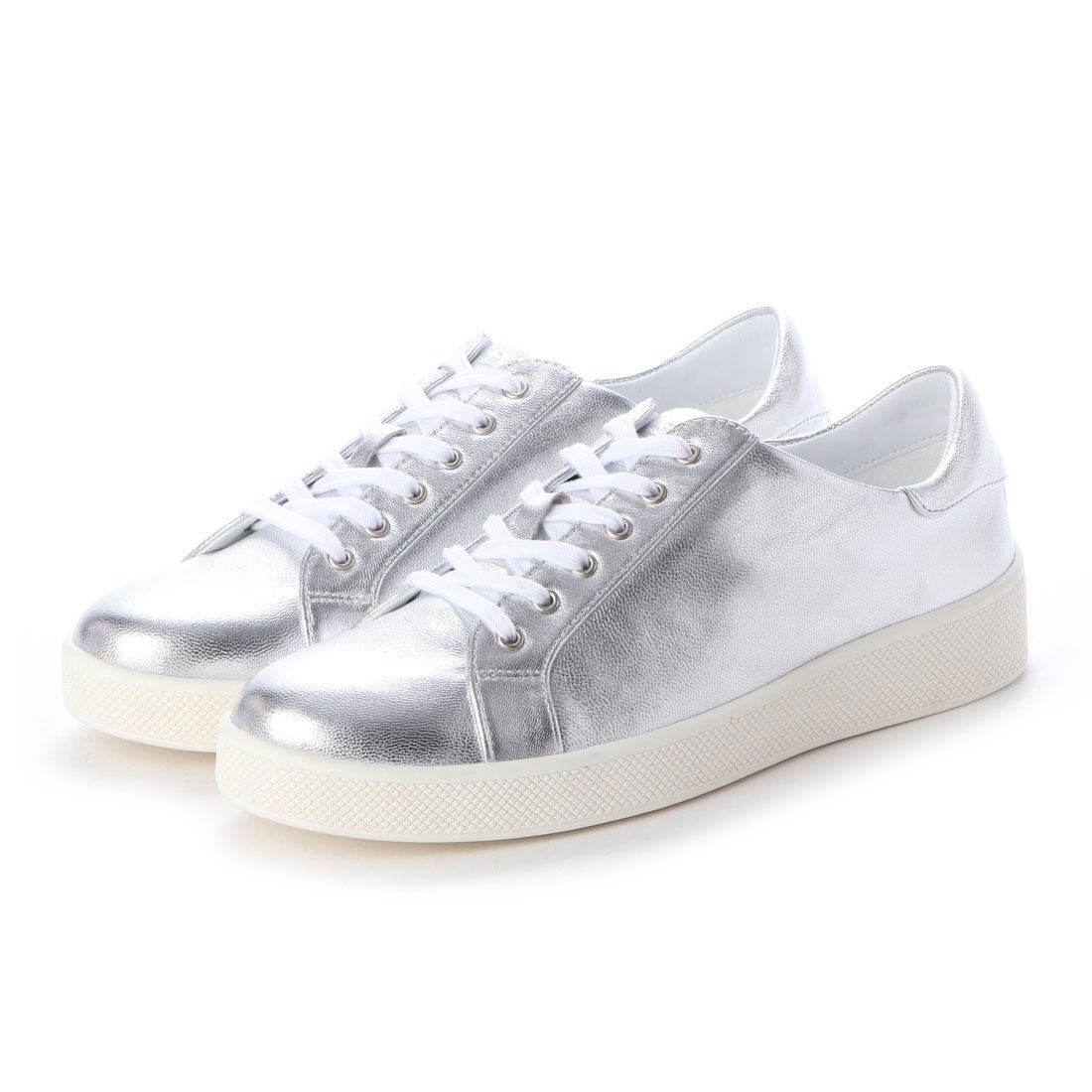 アニエスベー agnes b. レースアップスニーカー （シルバー） -モーダ