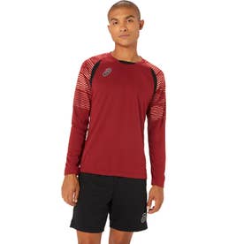 ASICS アシックス ドライプラクティス長袖シャツ(レッド) 2101A275 600