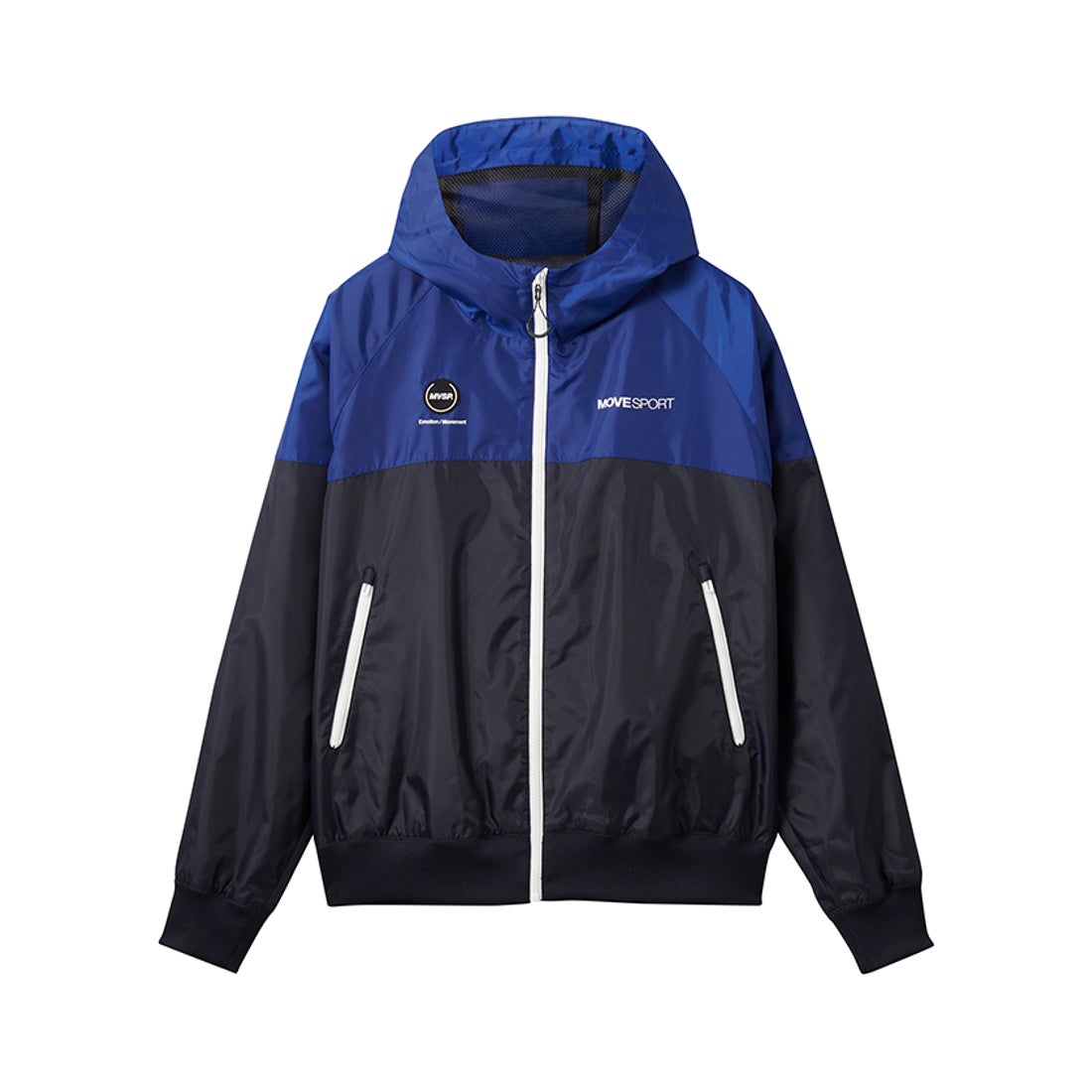 MoveSport 裏メッシュ バイカラー ウィンドブレーカー フーディー