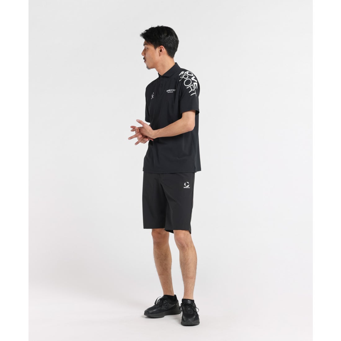 MOVESPORT JAPAN GAMES 国体 ポロシャツ ブラック×ゴールド MoveSport