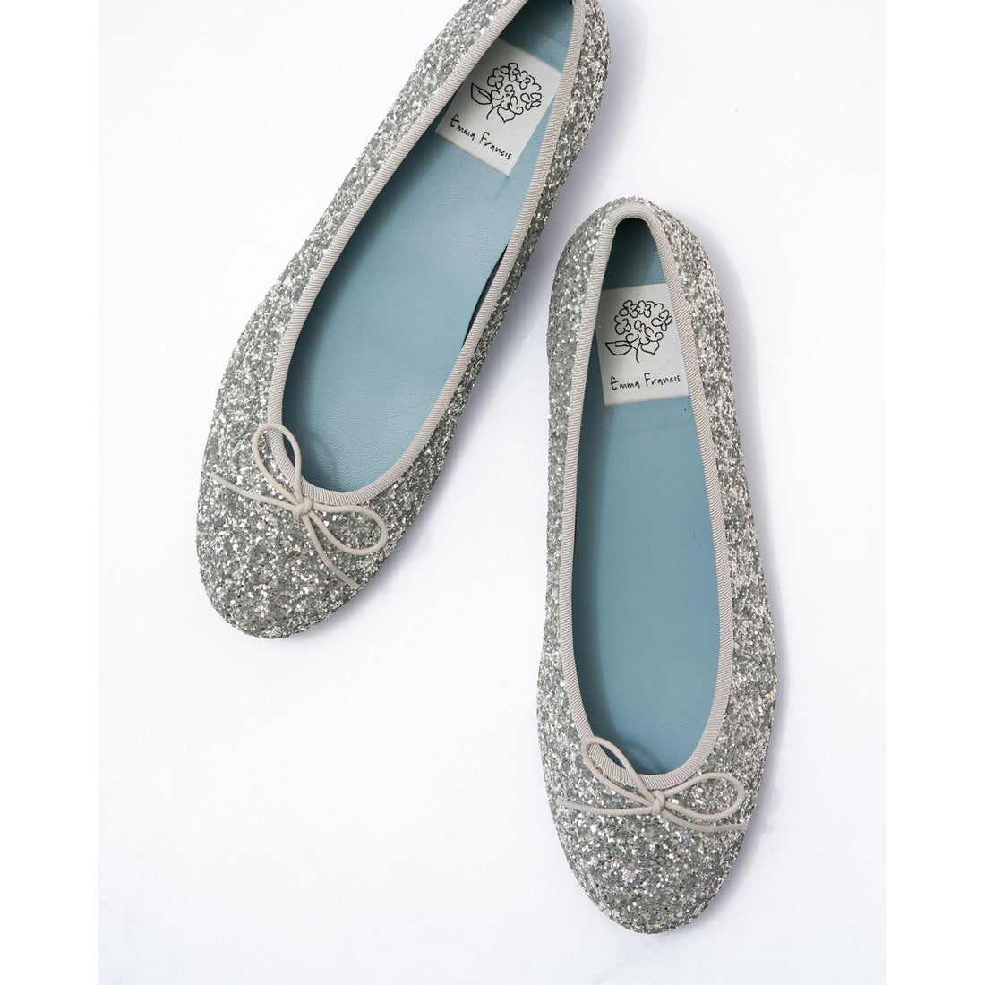 フラット バレエシューズ （シルバー グリッター） -Emma Francis