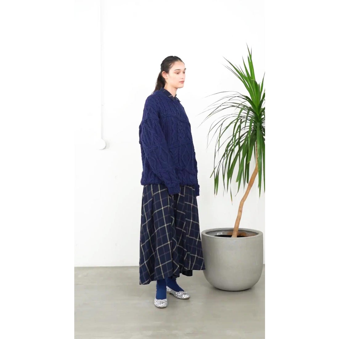 フラット バレエシューズ （スチール グリッター） -Emma Francis