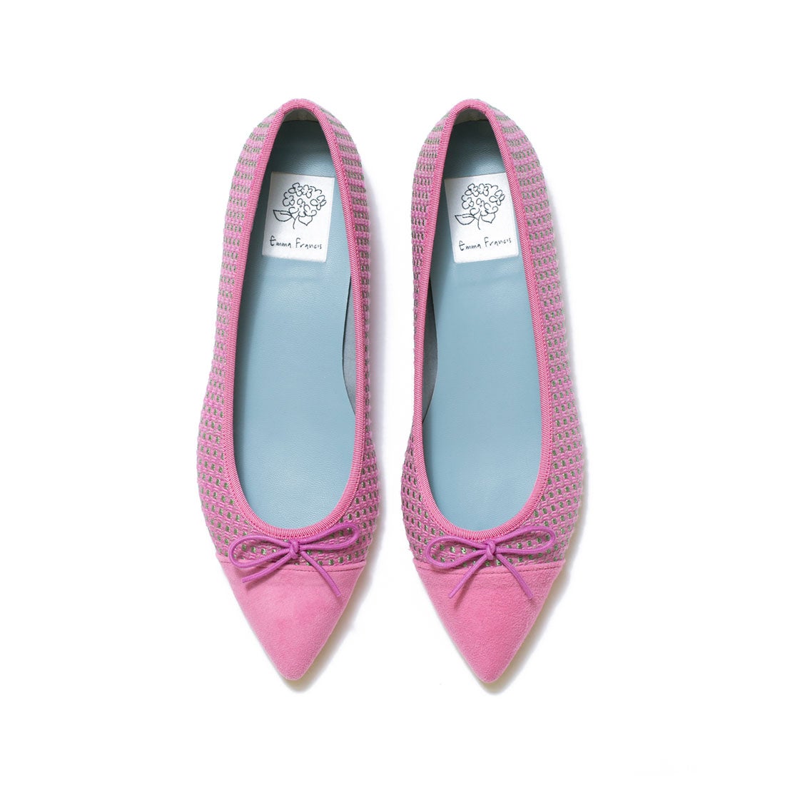 フラットバレエシューズ （ピンク ゴブラン柄） -Emma Francis / エマ