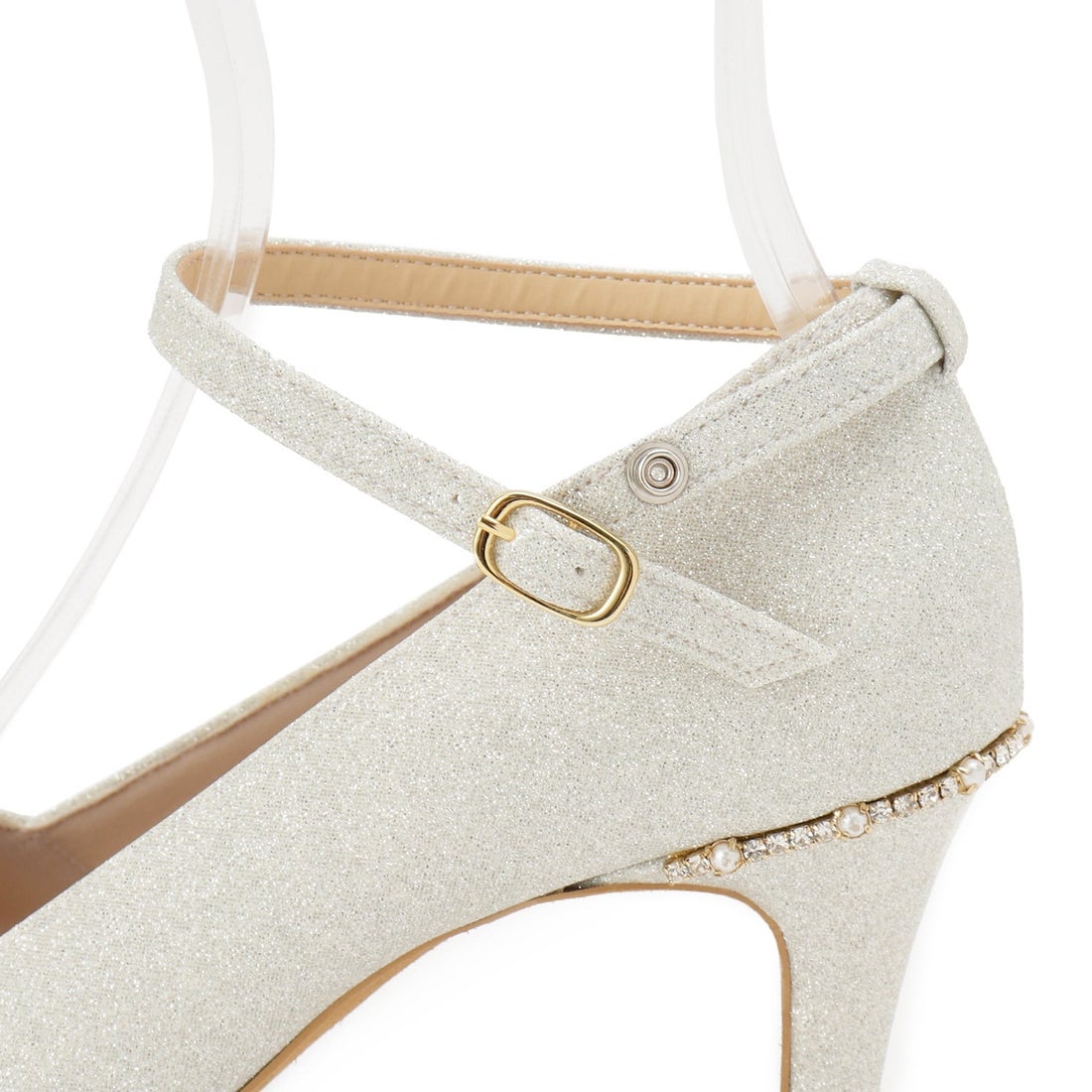 エスペランサ ESPERANZA ヒールキャップパンプス （シルバー(306