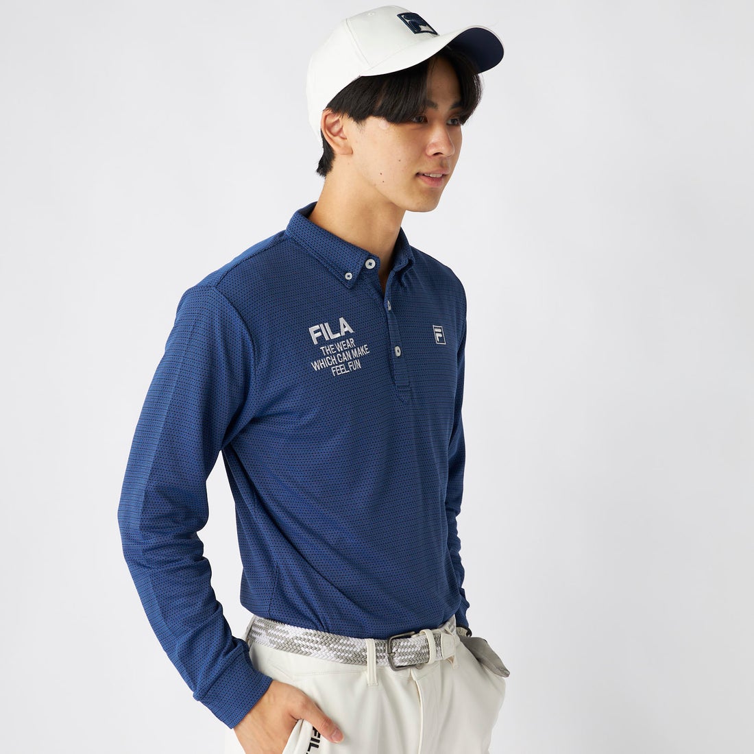 ゴルフ】PP裏起毛長袖シャツ / メンズ （BL） -FILA（フィラ）公式通販