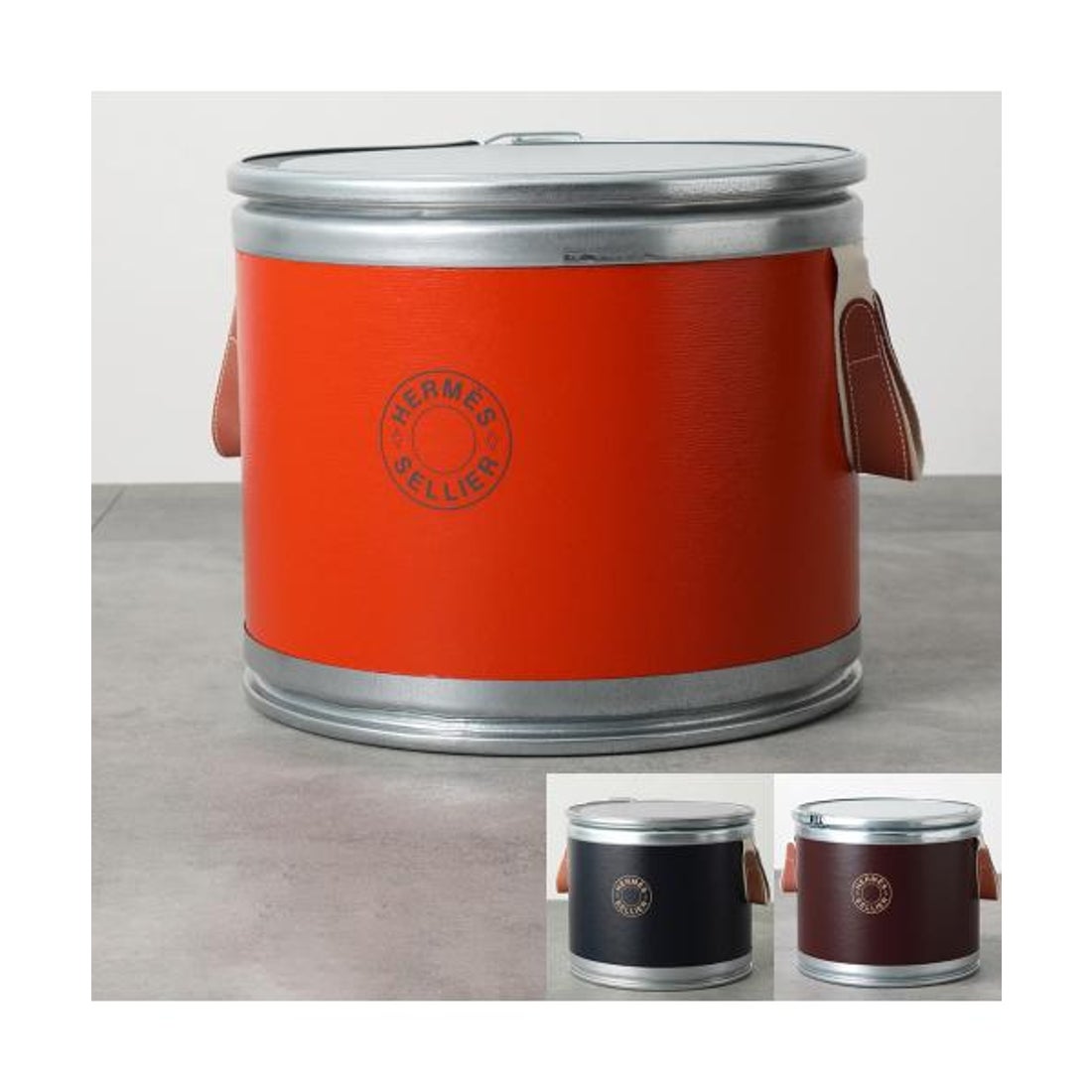 エルメス Hermes HERMES サドルボックス SADDLE BOX 馬具缶 収納BOX