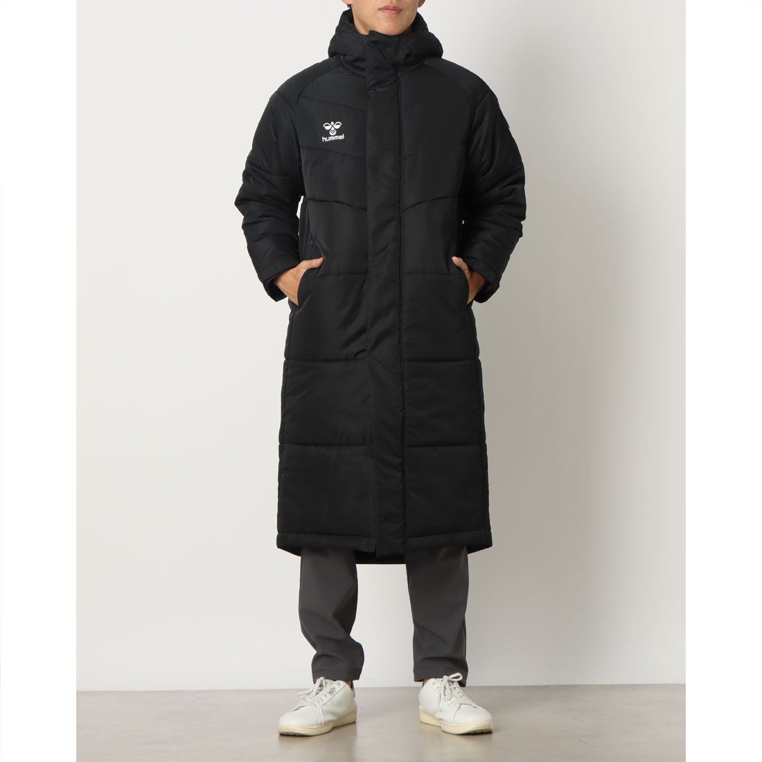 ヒュンメル hummel メンズ ベンチコート パデッドロングコート