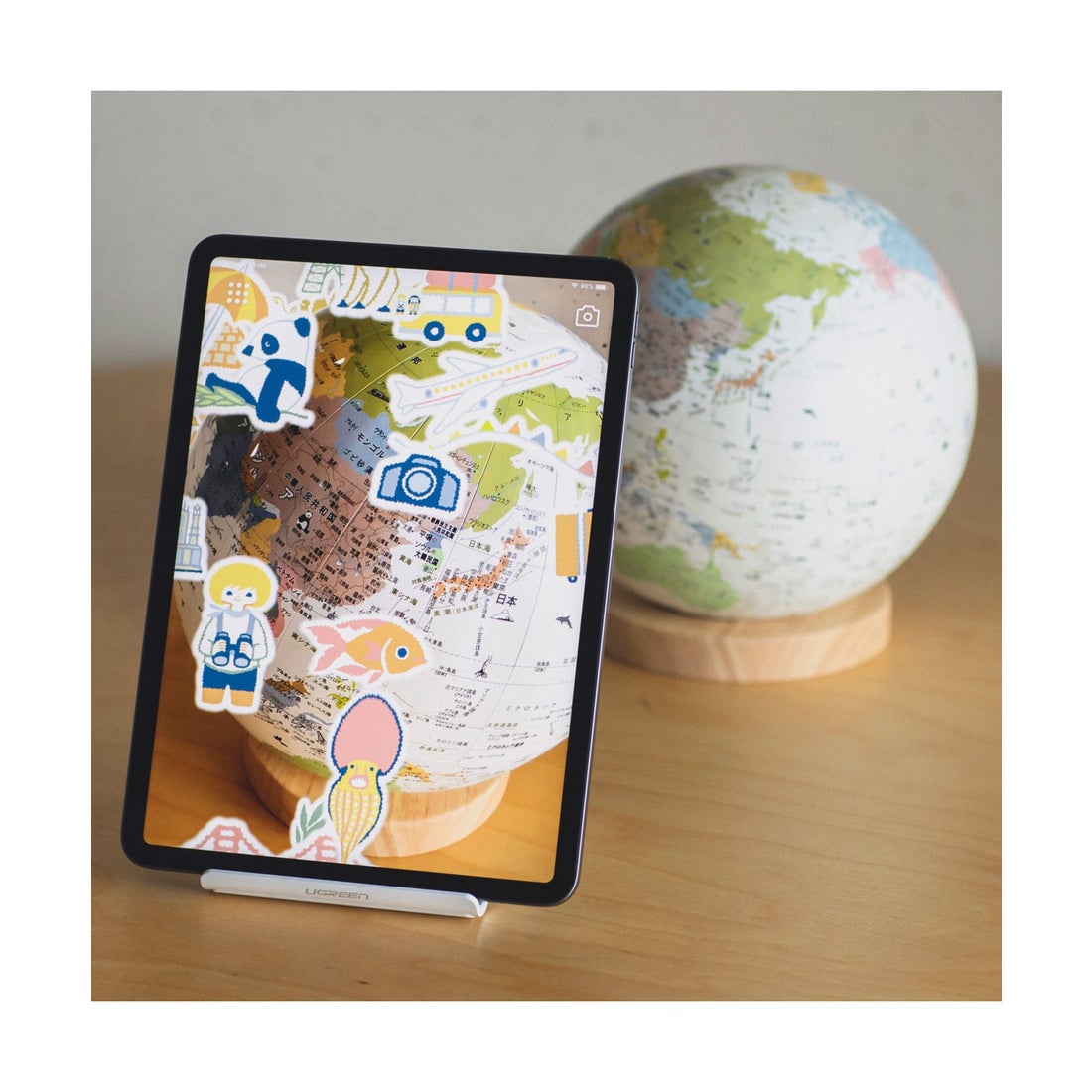 ほぼ日 地球儀 子供用 小学生 20cm球 アースボール ジャーニー スマホ