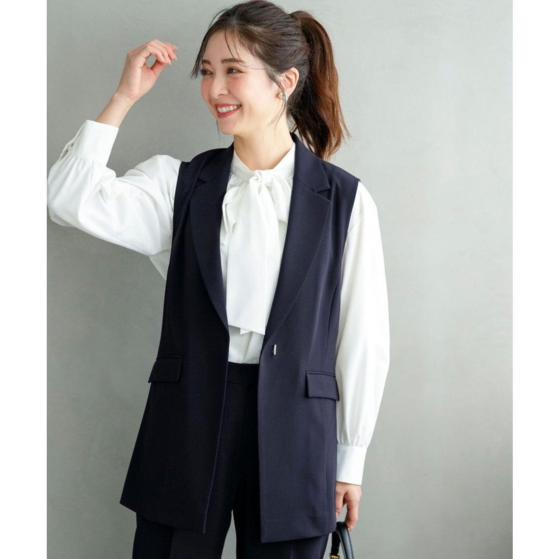 エニィスィス オオキイサイズ ANY SIS L セレモニーダブルクロス ジレ