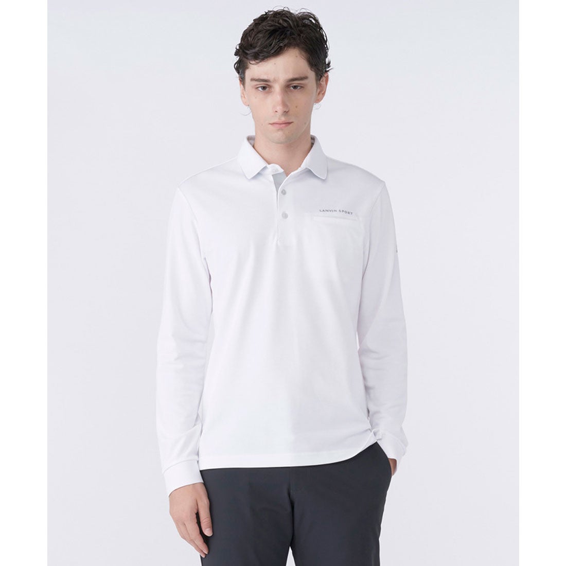 ランバン スポール LANVIN SPORT 衿裏デザイン長袖シャツ【吸汗速乾