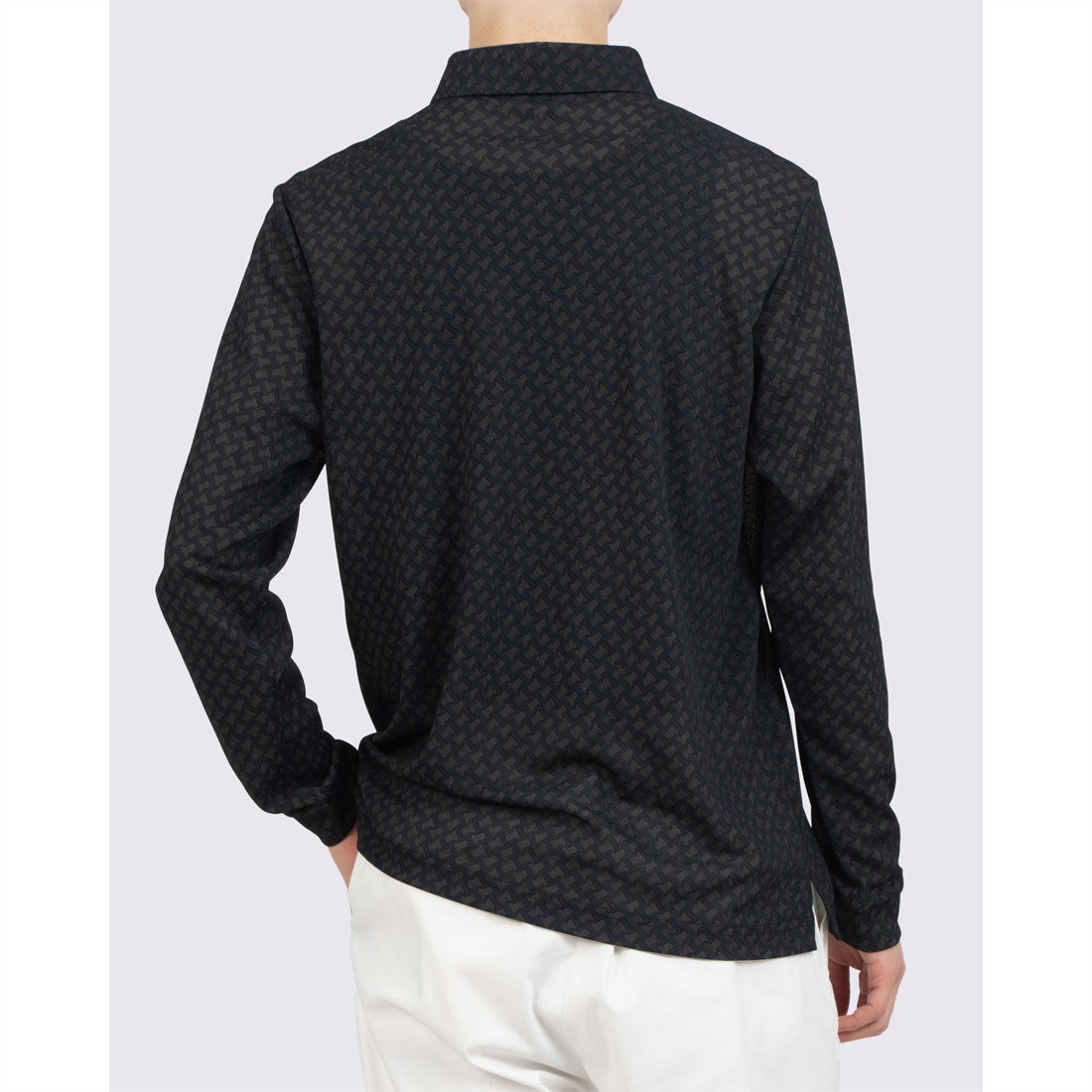 ランバン スポール LANVIN SPORT モノグラムプリント高通気長袖シャツ