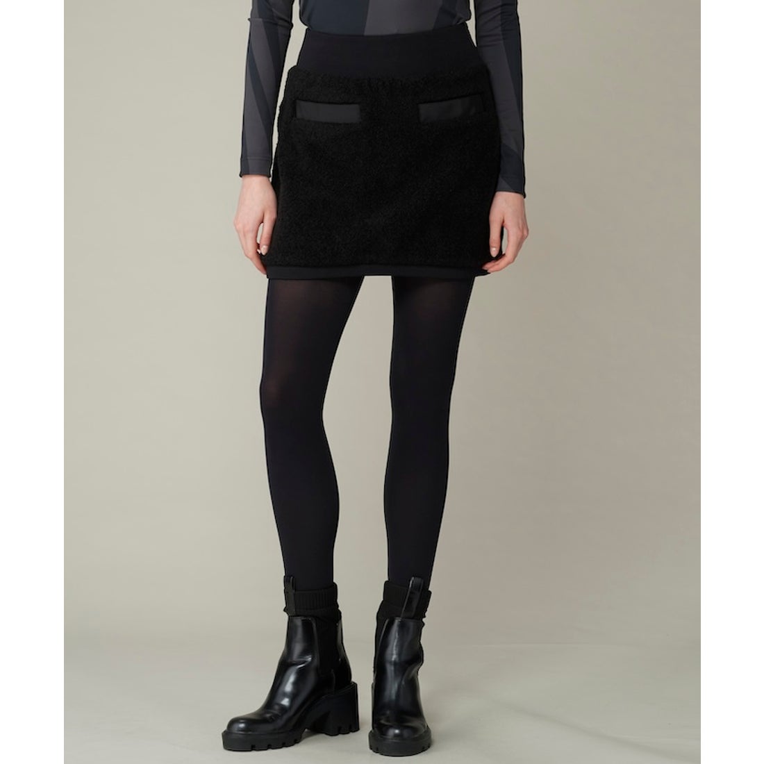 LANVIN SPORT ボアスカート（総丈42.5cm）【蓄熱保温裏地付き