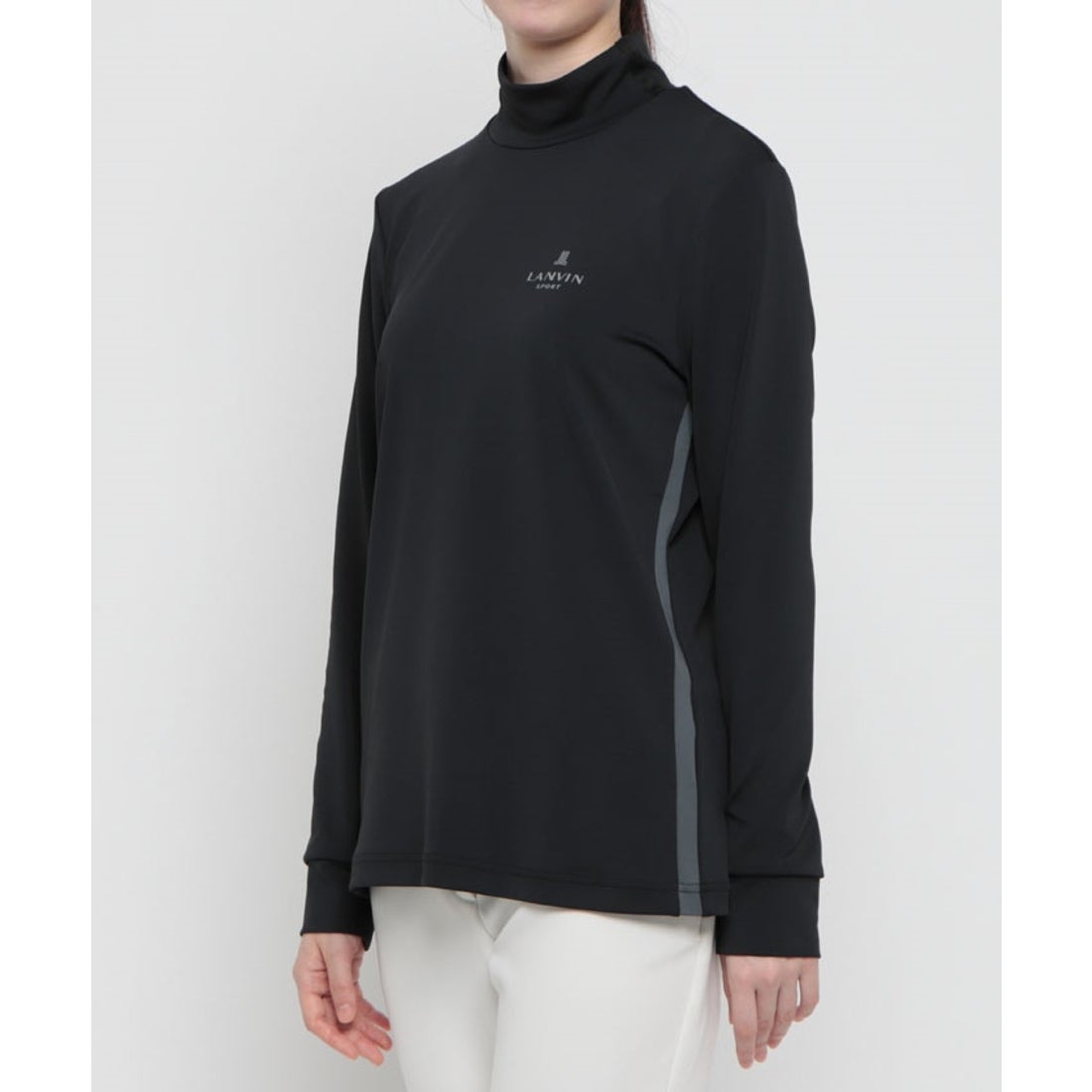 LANVIN SPORT モックネック長袖シャツ【ストレッチ/UV】 -デサント