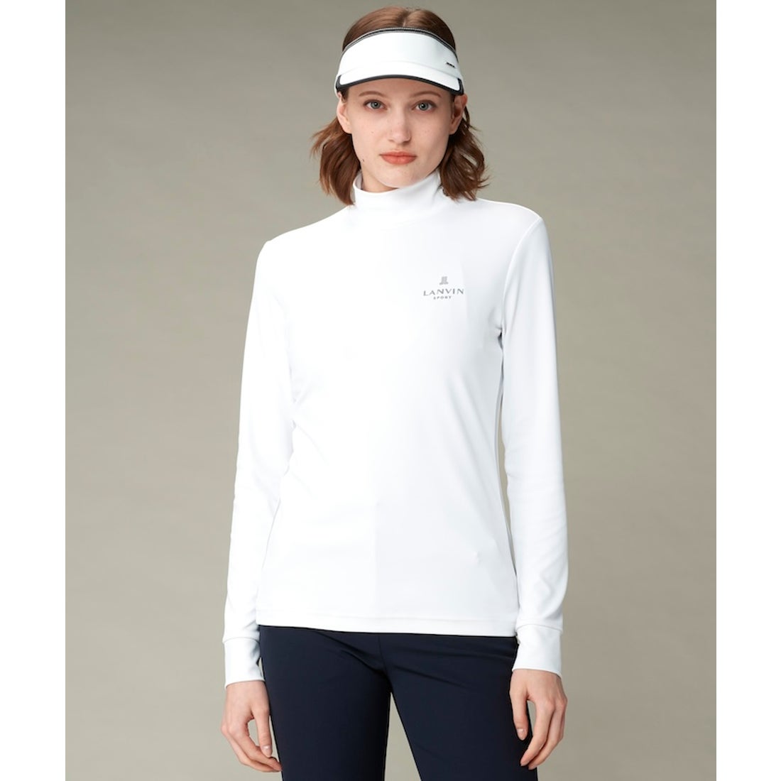 LANVIN SPORT モックネック長袖シャツ【ストレッチ/UV】 -デサント