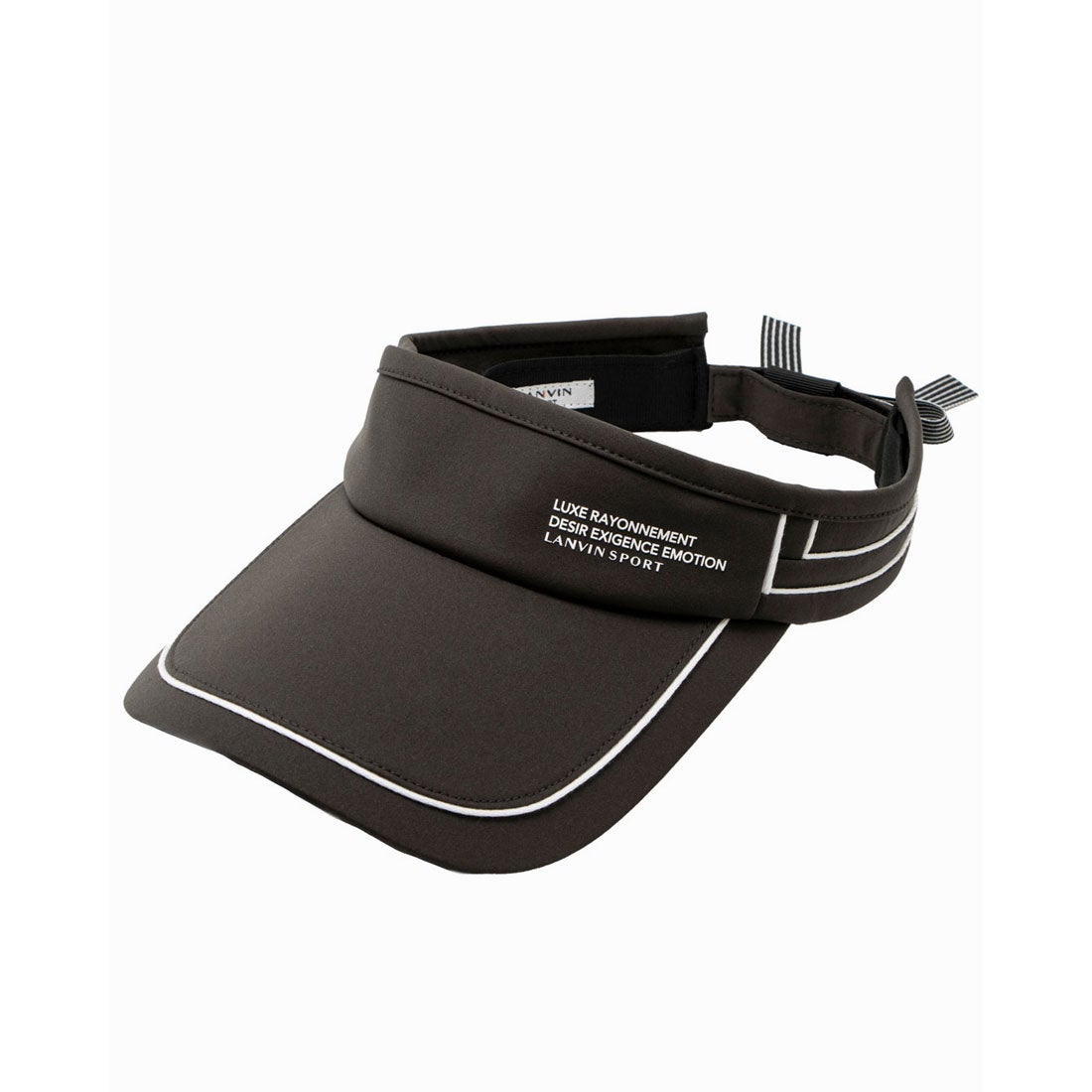 LANVIN SPORT Sサイズ配色ラインサンバイザー【部分UV】 -デサント