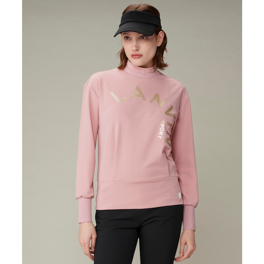 LANVIN SPORT プリントデザインモックネック長袖シャツ【蓄熱保温