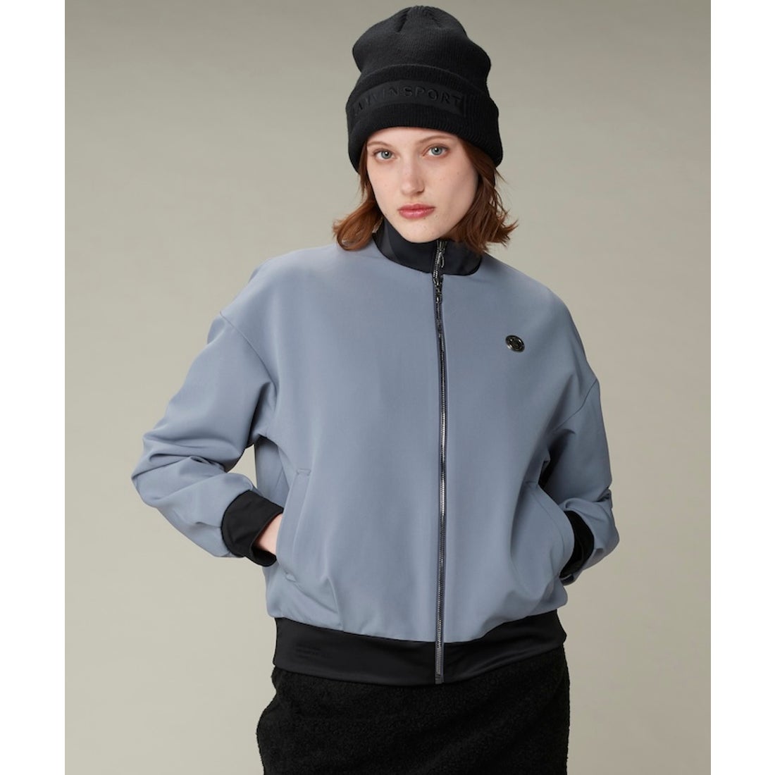 ランバン スポール LANVIN SPORTノーカラー防寒アウター【ストレッチ