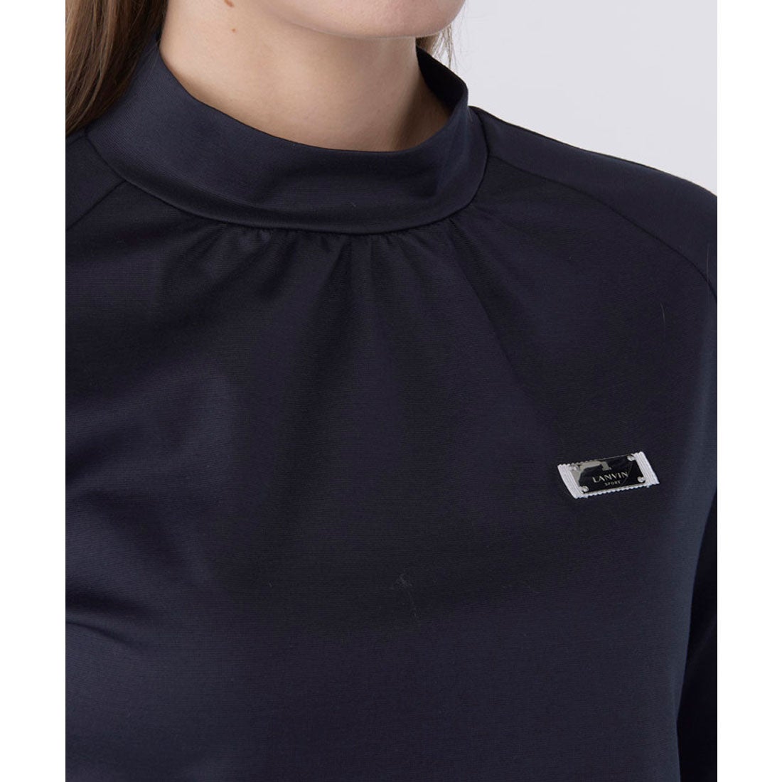 LANVIN SPORT ドット柄 モックネック 長袖 レディース LANVIN SPORT