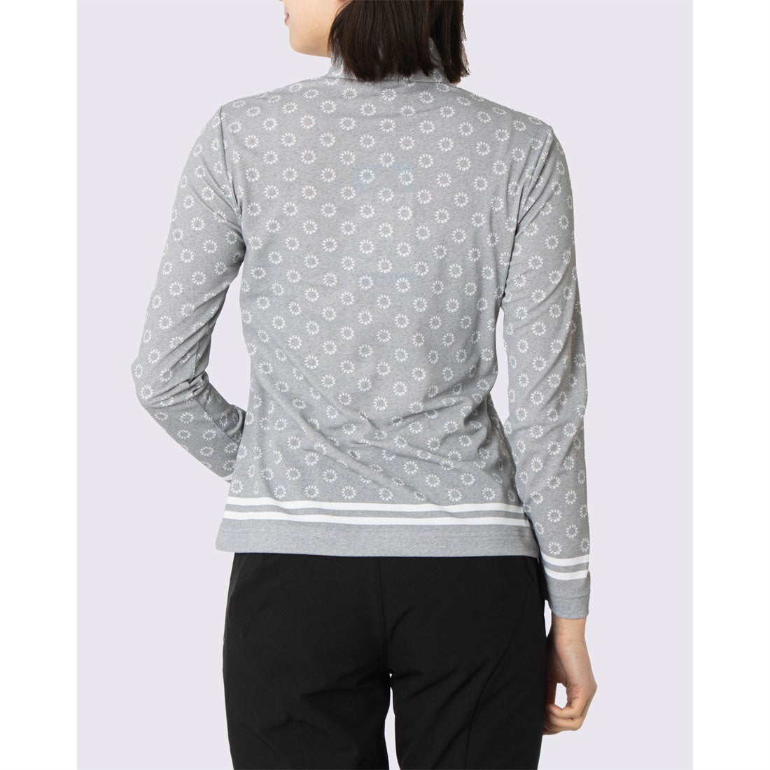 ランバン スポール LANVIN SPORT 総柄プリントハーフジップ長袖シャツ