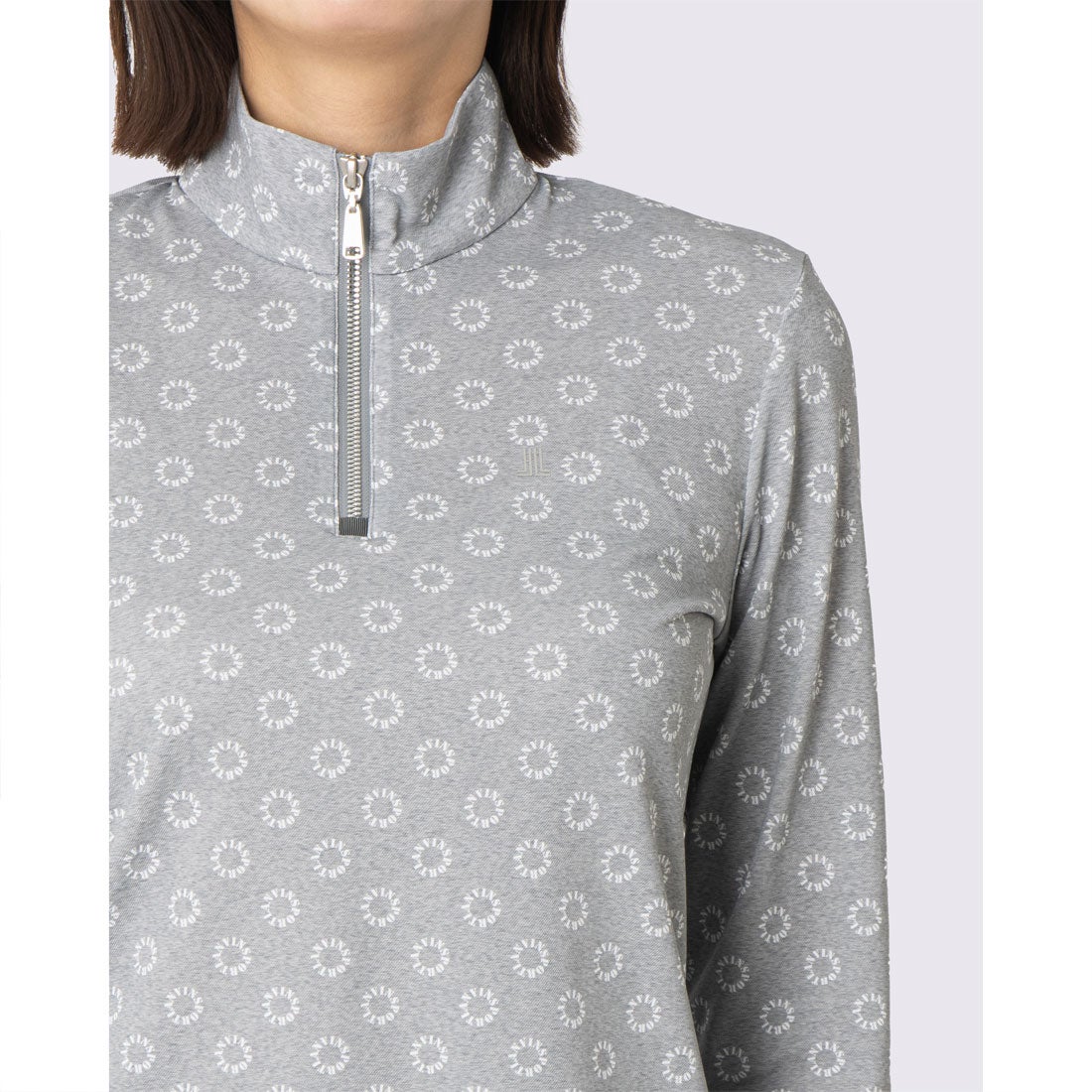 ランバン スポール LANVIN SPORT 総柄プリントハーフジップ長袖シャツ