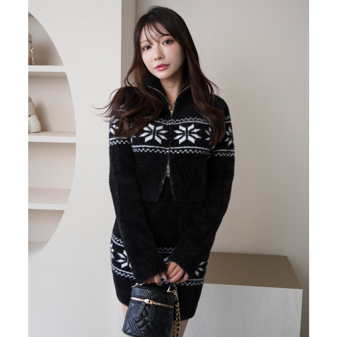 リップサービス LIP SERVICE ノルディックフェザーニットセットアップ