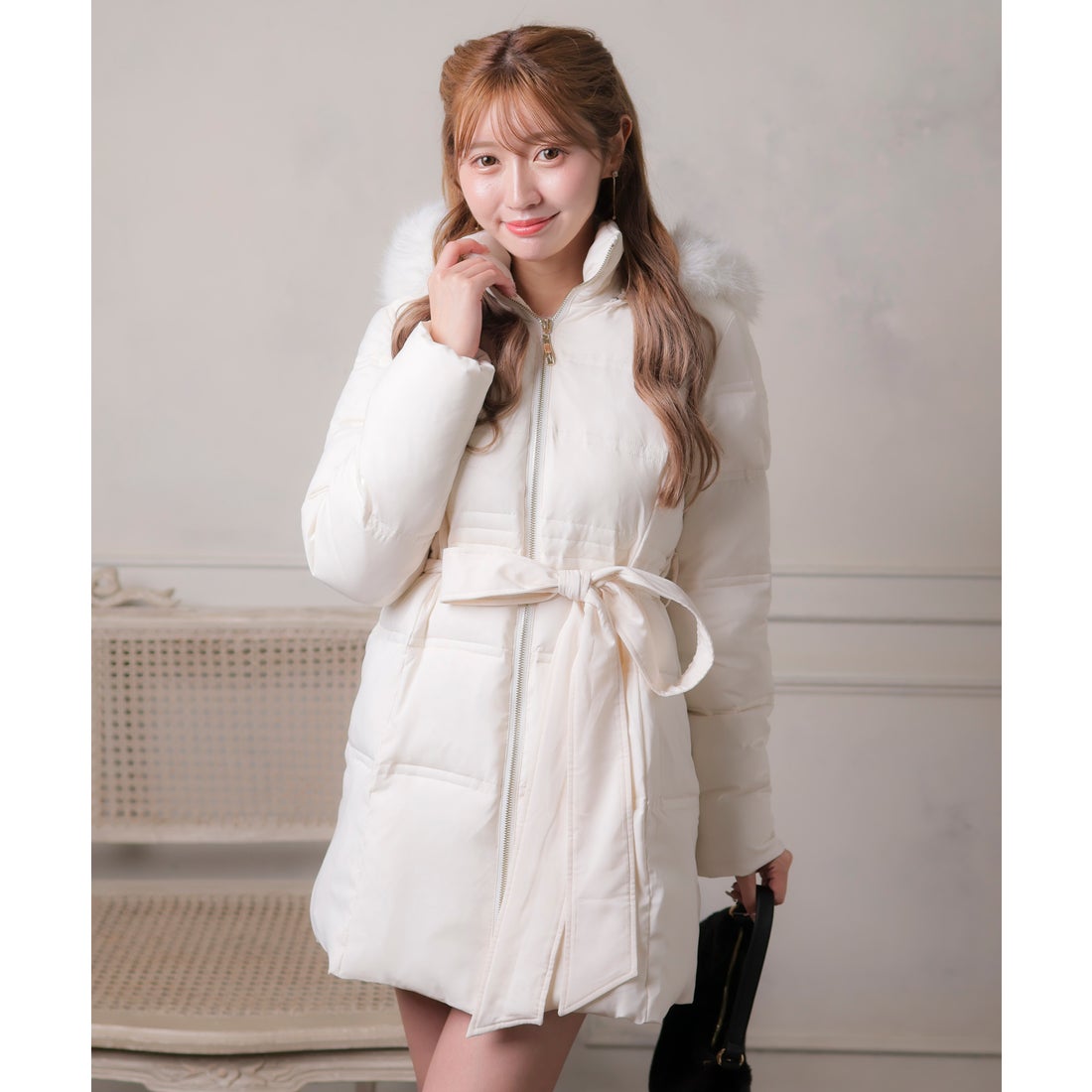 リップサービス LIP SERVICE ボリュームファーフェイクダウンコート