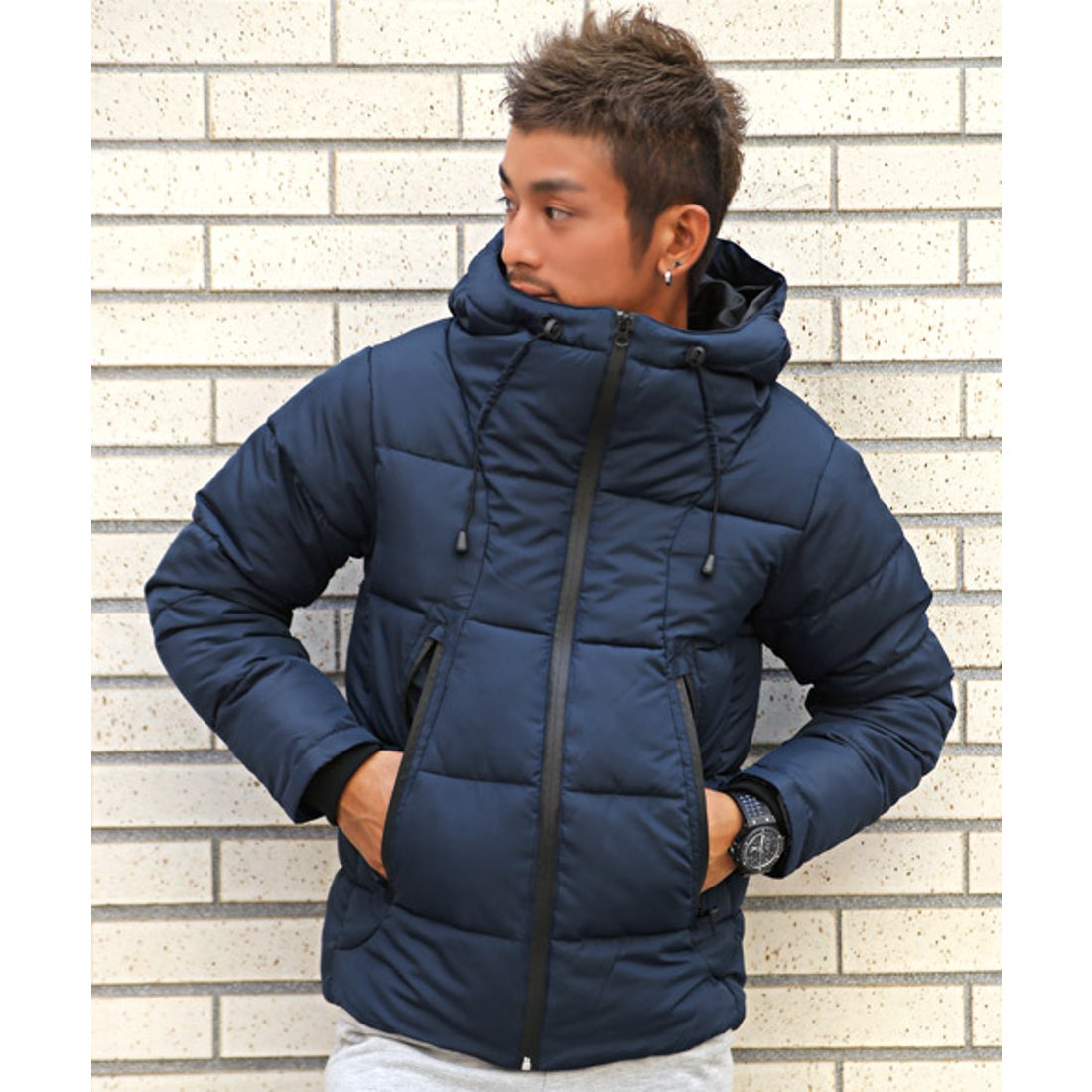 ラグスタイル LUXSTYLE シレーボリュームネック中綿ブルゾン