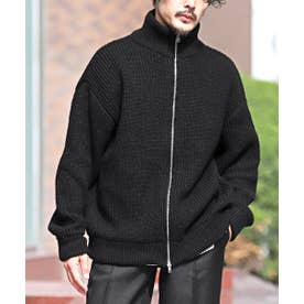 ラグスタイル LUXSTYLE 片畦ZIPニットジャケット/ジャケット ニット