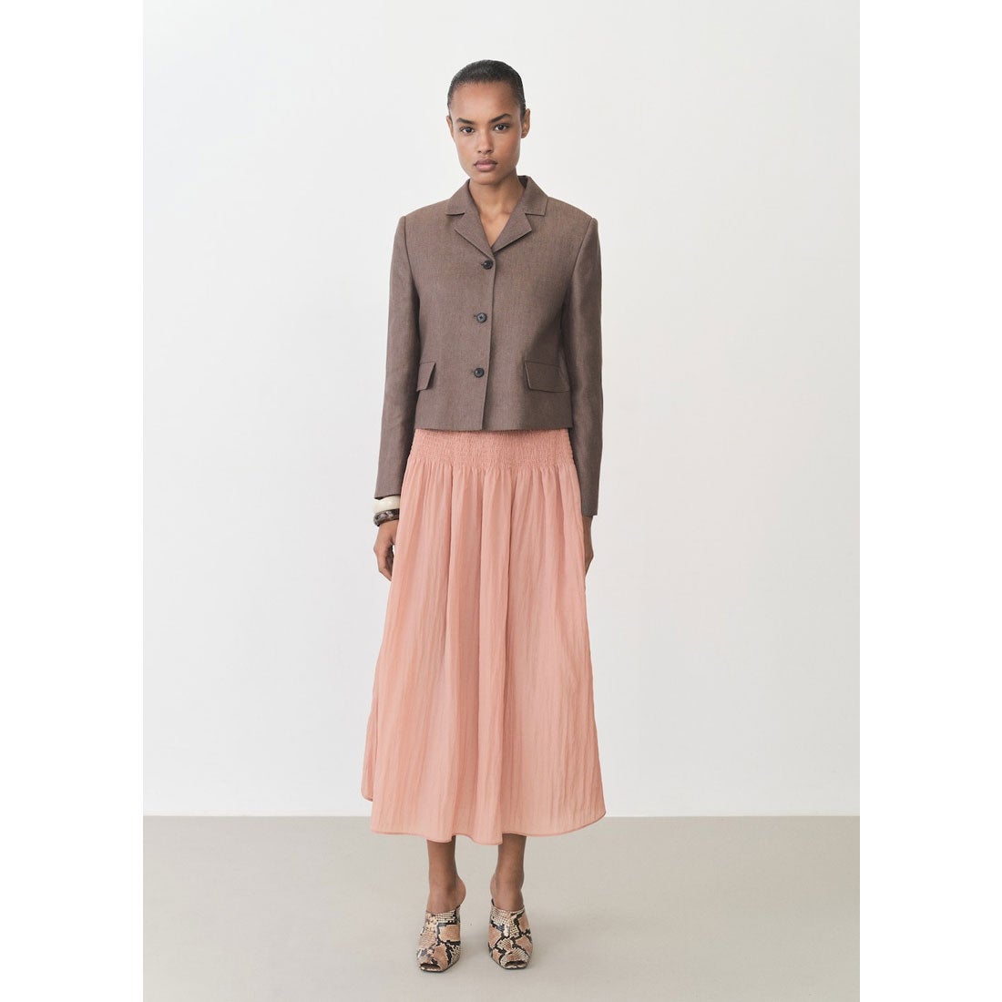 ロングスカート .-- LIA （パステルピンク） -MANGO - マンゴ公式