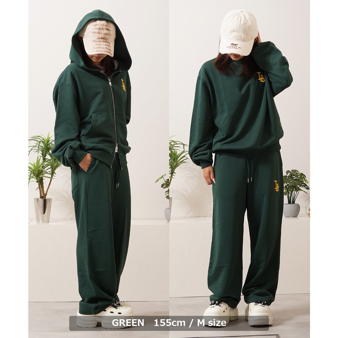 ワンフォークロージング 1111clothing LA ロゴ刺繍 スウェットパンツ