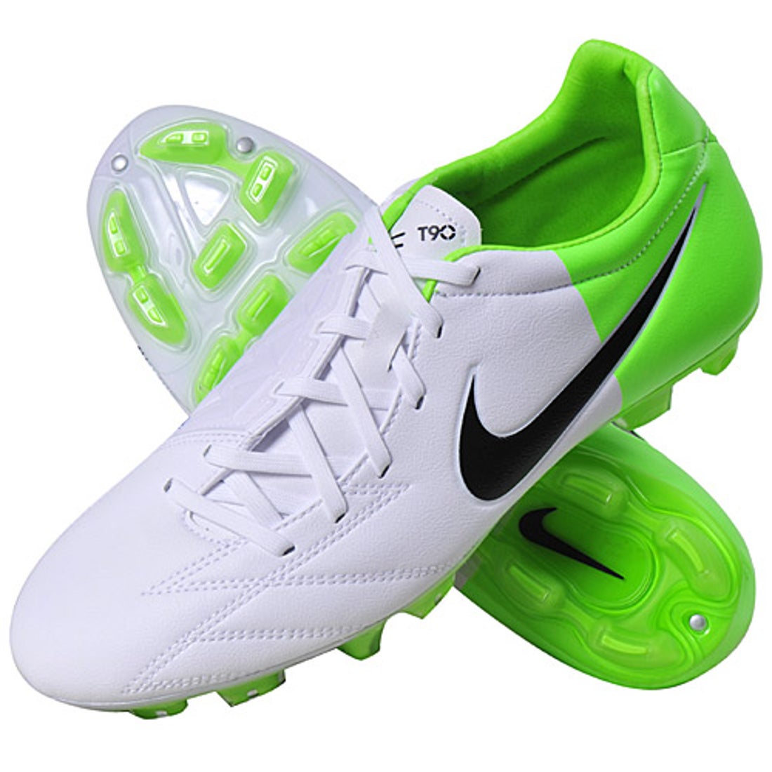 NIKE ナイキ T90 ストライク IV HG-B(ホワイト×ライトグリーン