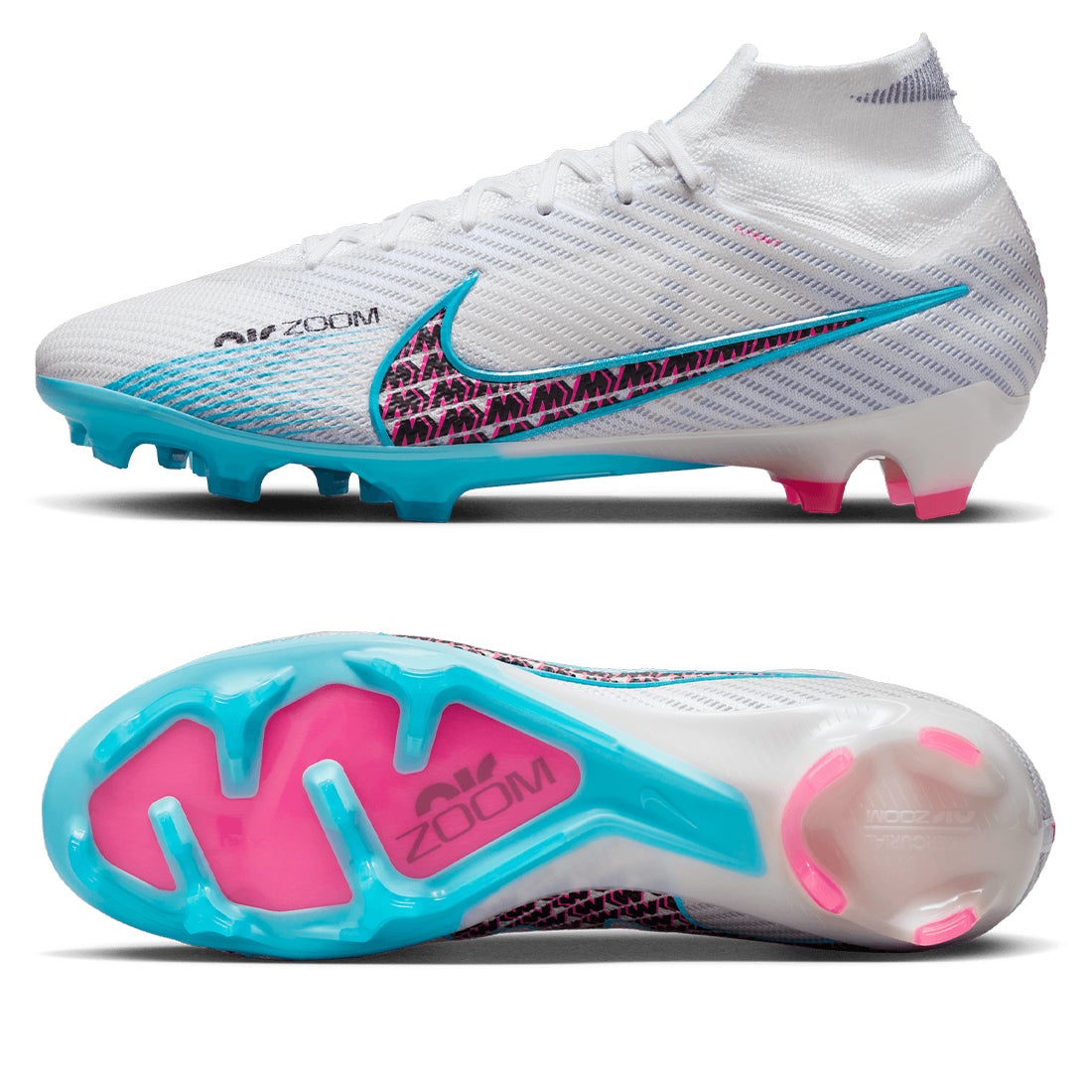 NIKE ナイキ ズーム スーパーフライ 9 エリート FG(ホワイト×ブルー