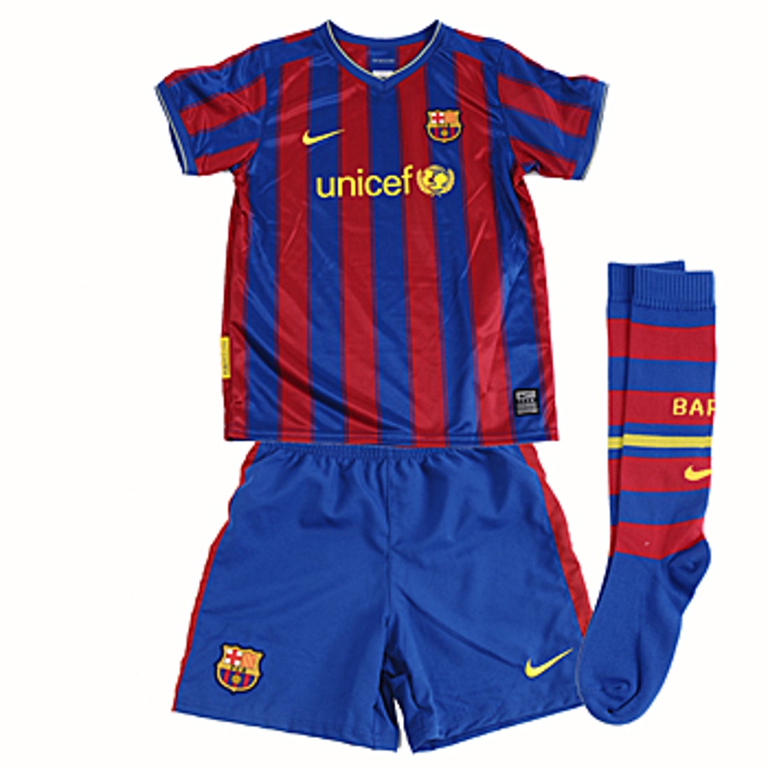 NIKE FCバルセロナ 09/10 ユニフォーム ホーム 半袖 ジュニアキット